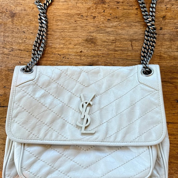 Saint Laurent YSL Medium Niki bag in "Blanc" Vintage Leather/MINT CONDITION! - Picture 14 of 16